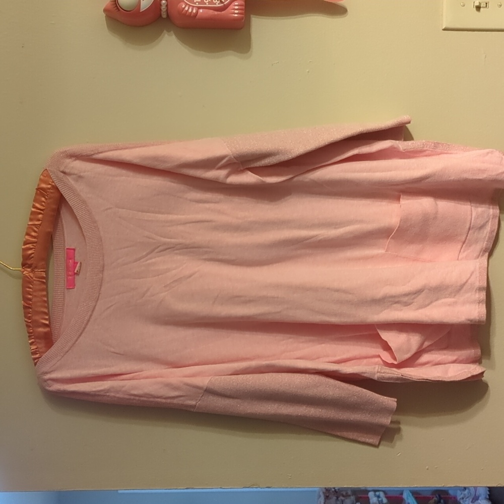 Pink Lily Pulitzer Sweater w/ Glittery Details